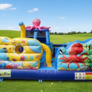 HJ09 Octopus sliding, obstacle bouncy castle