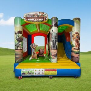 HJ15 BabyZoo Hüpfburg mit Rutsche und Hindernissen
