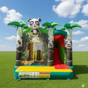 HJ02 Panda sliding, obstacle bouncy castle