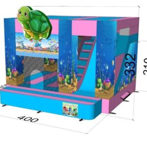 Turtle slide, obstacle course