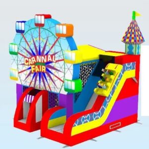 Amusement park slide, obstacle course