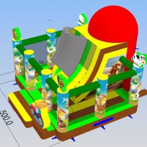 Farm slide, obstacle course