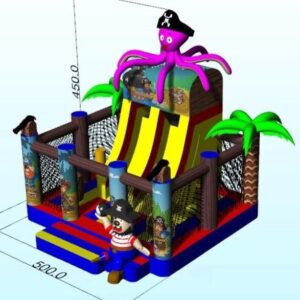 Pirate slide, obstacle course