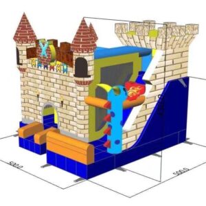 Castle slide, obstacle course