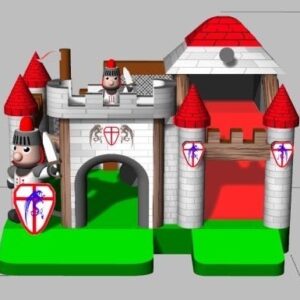 Knight's castle slide, obstacle course