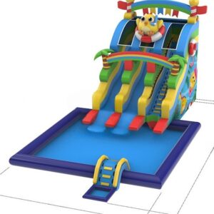 Chick water slide bouncy castle