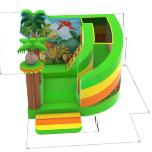 Dinosaur slide bouncy castle