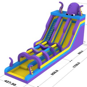 Octopus apă alunecare bouncy castel