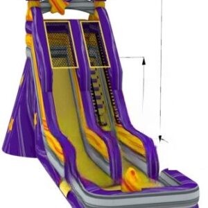 Raumschiff-Wasserrutsche-Hüpfburg