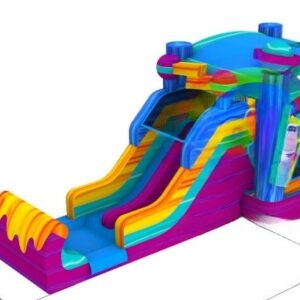 Musical water slide bouncy castle