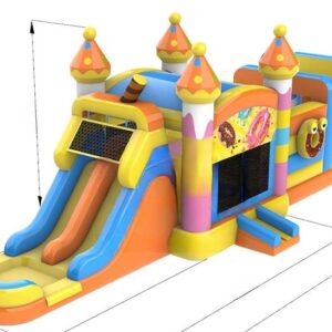 Fánkos water slide bouncy castle