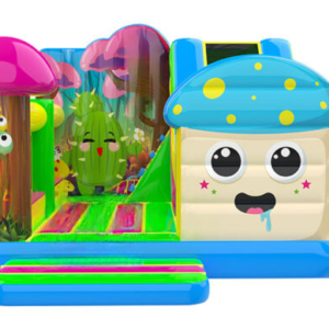 Mushroom slide bouncy castle