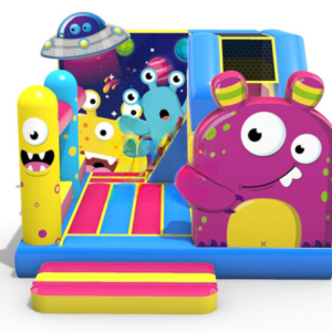 Space alien slide bouncy castle