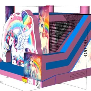 Unicorn slide, obstacle course