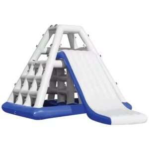 Inflatable climbing frame with slide