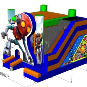 Robot slide, obstacle course