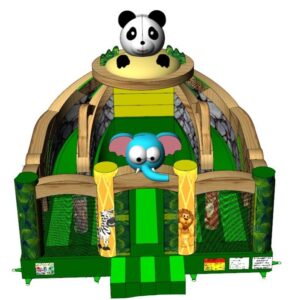 Panda slide, obstacle course