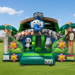 HJ01 Safari double-slide, obstacle bouncy castle