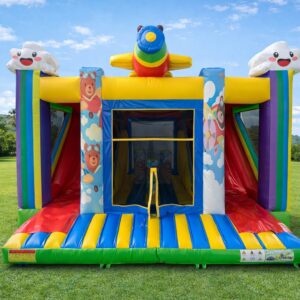 HJ83 Macis double slide, obstacle inflatable castle