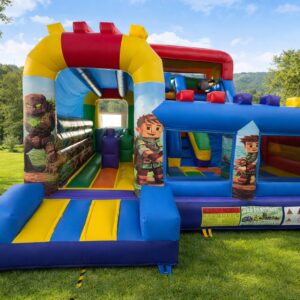 HJ132 Vortex bouncy castle with obstacles