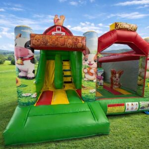 HJ136 Farm obstacle, sliding bouncy castle