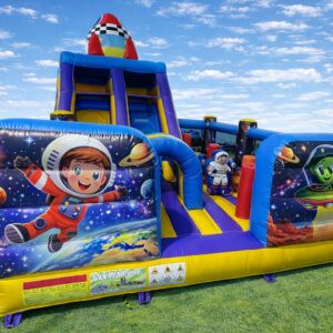 HJ140 Space adventure bouncy castle with slides