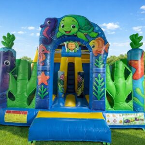 HJ80 Teknős duplacsúszdás, akadályos légvár