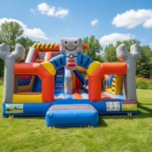 HJ66 Robot szervíz csúszdás, akadályos légvár