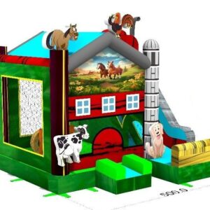 HR34 Farm csúszdás, akadályos légvár