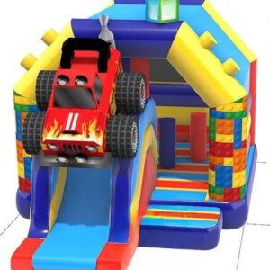 HR48 Monster Truck csúszdás, akadályos légvár