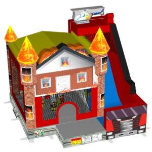 HJ102 Tűzoltóság csúszdás, akadályos légvár